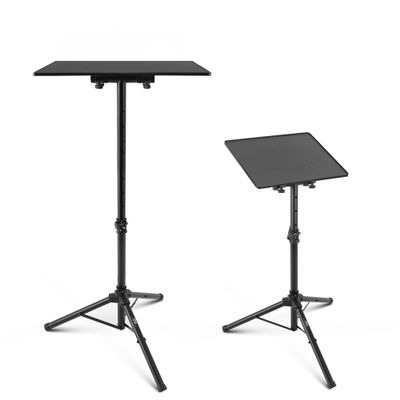 PYLE-PRO Universal Laptop Projector Tripod Stand - Computer, Book, DJ Equipment Holder Mount Height Adjustable Up to 39.37 w/ 14 x 11 Plate Size -for Office, Home, Stage, Studio, DJ Racks Holder