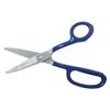 Klein Tools G718LRCB Scissors, Made in USA, Heavy Duty Carpet Shear with Large Ring, Curved Handles and Blunt Tips for Trimming Carpet Pile, 9-Inch view 2