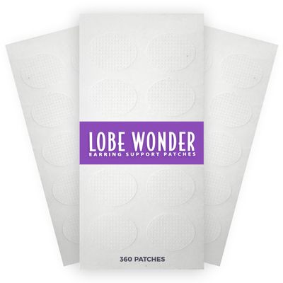 Lobe Wonder The ORIGINAL Earring Support Patches 360 Clear & Latex-Free