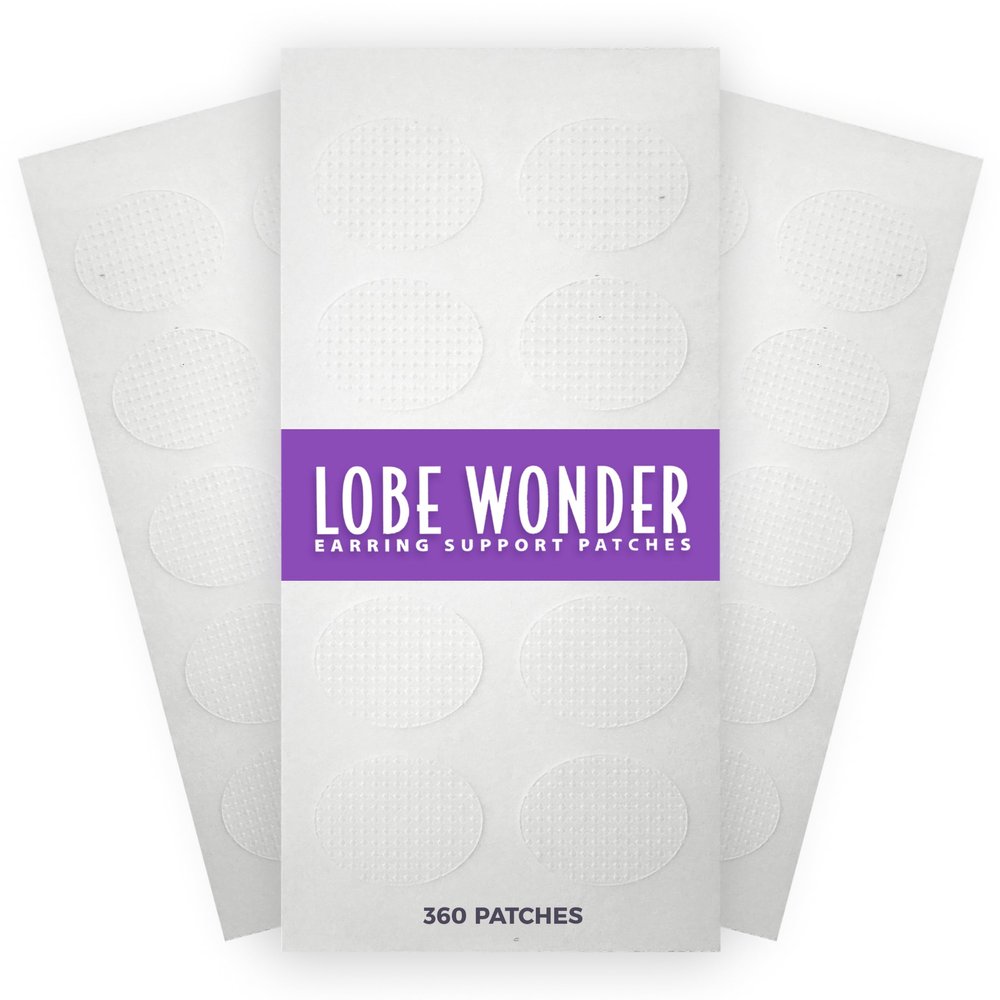 Lobe Wonder The ORIGINAL Earring Support Patches 360 Clear & Latex-Free