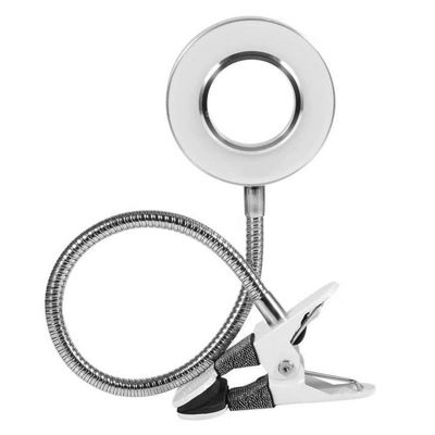 Pinkiou Clip on Lamp Desk Lamp with Clamp for Night Reading Nail Art Makeup Salon LED USB Book Light Clip Clamp Lamp 360Flexible Gooseneck Bed Lamp 3 Color Models