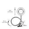Pinkiou Clip on Lamp Desk Lamp with Clamp for Night Reading Nail Art Makeup Salon LED USB Book Light Clip Clamp Lamp 360Flexible Gooseneck Bed Lamp 3 Color Models view 3