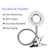 Pinkiou Clip on Lamp Desk Lamp with Clamp for Night Reading Nail Art Makeup Salon LED USB Book Light Clip Clamp Lamp 360Flexible Gooseneck Bed Lamp 3 Color Models view 4