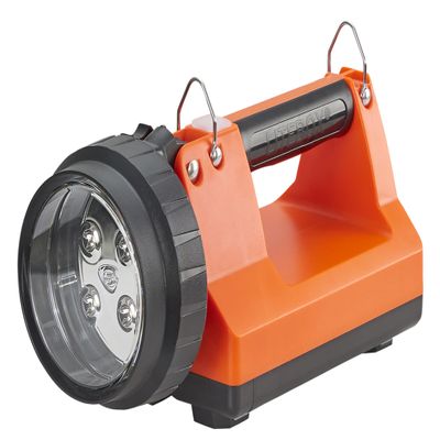 Streamlight 45815 E-Flood Firebox 1500-Lumen 4700 Candela Rechargeable Flood Beam Lantern with Dual Rear LEDs, Vehicle Mount System, Direct Wire DC Charging Rack, and Heavy Duty Shoulder Strap, Orange