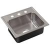 Just Single Bowl Drop-in Stainless Steel Sink, ADA, 18 GA, 3 Hole, OD 19" x 21", SL-ADA-1921-A-GR-3-5-5-DCR view 1