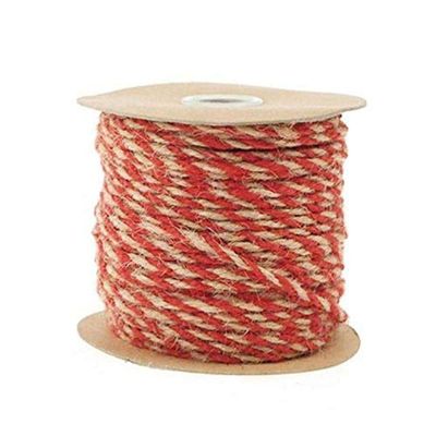 Homeford Bi-Colored Jute Twine Cord Rope Ribbon, 5/64-Inch or 2.5 mm, 50-Yard