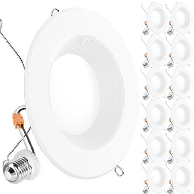 Sunco 12 Pack 6 Inch Retrofit LED Recessed Lights, 13W=120W 5000K Daylight