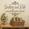 Sorting Out Life One Load at A Time Wall Decal-Vinyl Laundry Art view 1