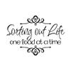 Sorting Out Life One Load at A Time Wall Decal-Vinyl Laundry Art view 3
