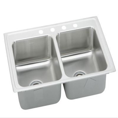 Elkay LRAD2918501 1-Hole Gourmet Lustertone 29-Inch x 18-Inch Self Rimming Double Basin Stainless Steel Kitchen Sink