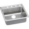 Elkao|#Elkay LRAD2222503 18 Gauge Stainless Steel 22 Inch x 5 Inch single Bowl Top Mount Kitchen Sink 3 Hole, view 1