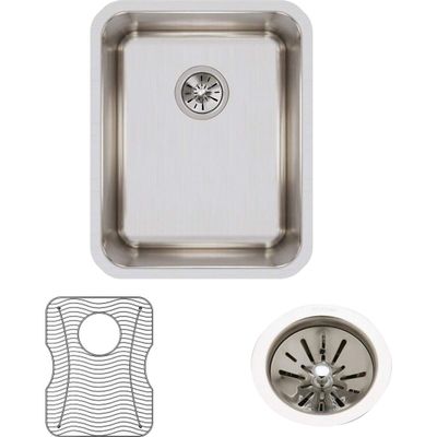 Elkay Lustertone ELUH141810DBG Single Bowl Undermount Stainless Steel Sink Kit