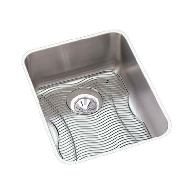 Elkay Lustertone ELUH1418DBG Single Bowl Undermount Stainless Steel Sink Kit