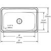 Elkay CRS33222 2 Hole Gourmet Celebrity Single Basin Top Mount Kitchen Sink, 33" x 22" x 7", Stainless Steel view 2