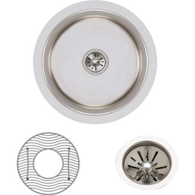 Elkay Lustertone ELUH12FBDBG Single Bowl Undermount Stainless Steel Sink Kit