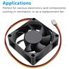 GDSTIME 12V DC 3PIN 70mm Fan, 70mm x 70mm x 25mm Brushless Cooling Fan view 2