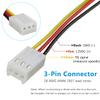 GDSTIME 12V DC 3PIN 70mm Fan, 70mm x 70mm x 25mm Brushless Cooling Fan view 3