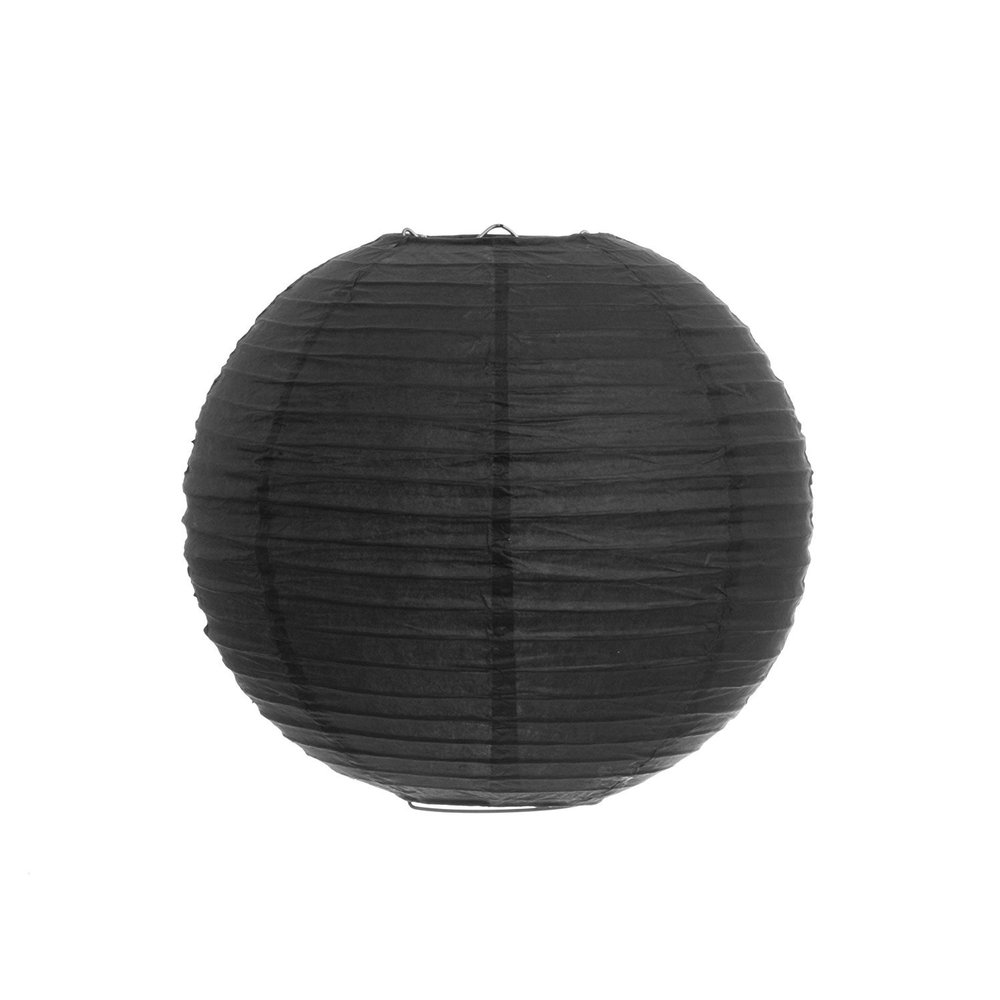 Navillus 14-Inch Paper Lantern, Set of 6 (Black)