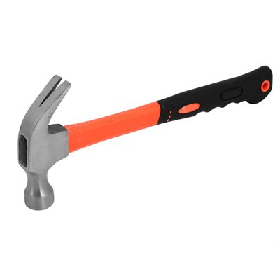 uxcell 12oz Metal Curved Claw Hammer Silver Tone w Plastic Handle