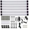 AIBOO LED Under Counter Light Rigid Bar Kit, Plug in Corded 12V LED Under Cabinet Lighting Dimmable with Switch for Counter Shelf Showcase Display Lighting (6 Panels,Daylight White) view 1