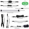AIBOO LED Under Counter Light Rigid Bar Kit, Plug in Corded 12V LED Under Cabinet Lighting Dimmable with Switch for Counter Shelf Showcase Display Lighting (6 Panels,Daylight White) view 3