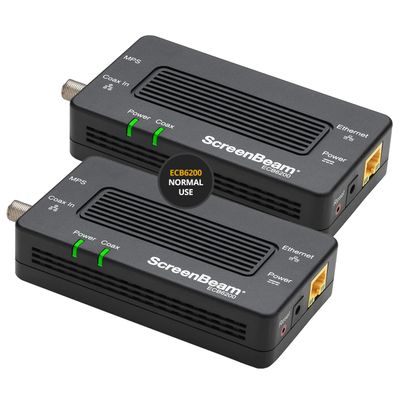 ScreenBeam Bonded MoCA 2.0 Network Adapter for High Speed Internet, Ethernet Over Coax - Starter Kit (Model: ECB6200K02)