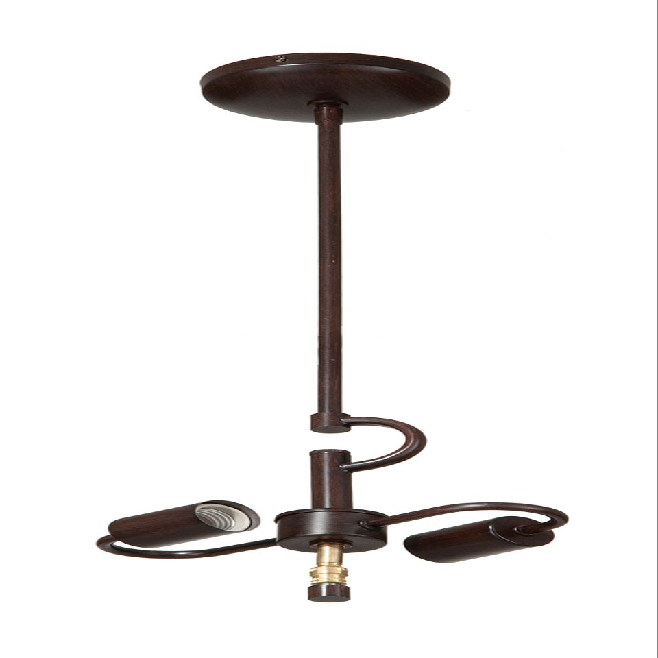 B&P Lamp Mid-Century Modern Fabric Shade Fixture (Brushed Nickel)