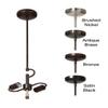 B&P Lamp Mid-Century Modern Fabric Shade Fixture (Brushed Nickel) view 2