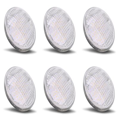 PAR36 LED 6 Watt Light Bulb Outdoor Garden Landscape Lighting Low Voltage 12V AC DC Multi-purpose Farm Industrial Waterproof IP65 Flood Lamp 6000k Pure White 12 Volt Under Pool Lights 6 Pack AR111 G53