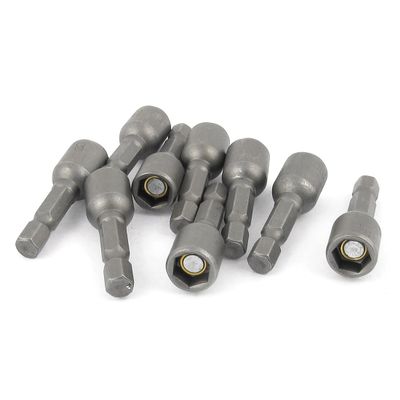 uxcell a14121800ux0193 9 Piece Magnetic Nut Driver Set 8mm 5/16" Socket Adapter Hex Drill Bit