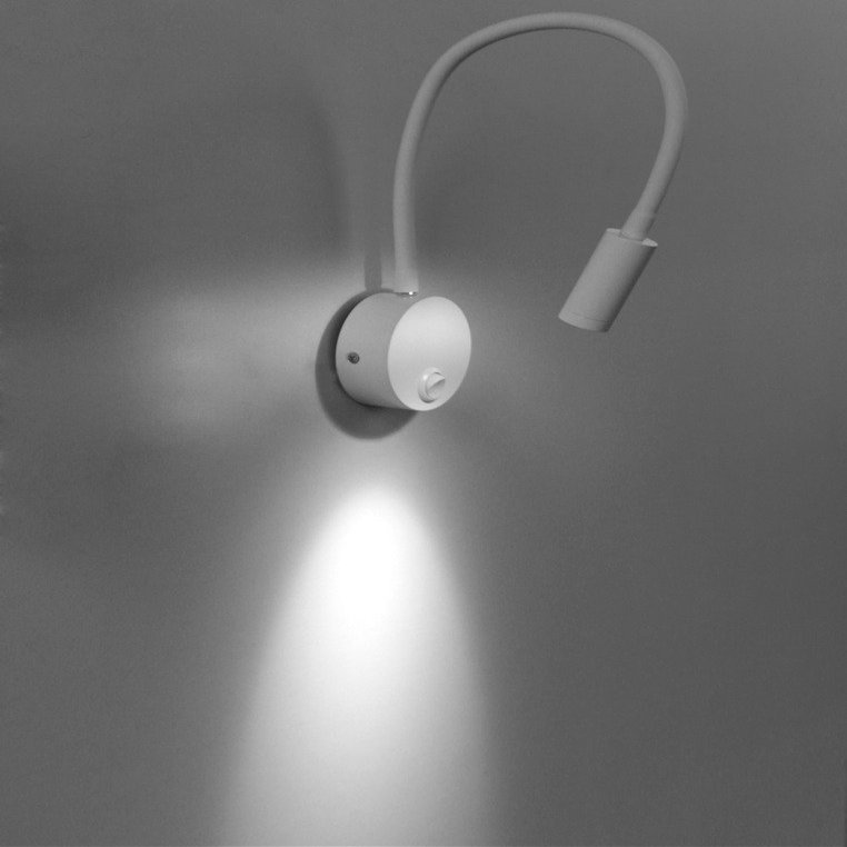 BRILLRAYDO 3W LED Button Light Flexible Pipe Picture Spot Lamp Fixture Pure White