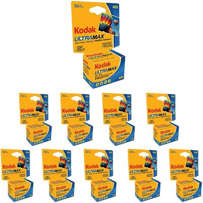 10 Rollos Kodak Ultra Max GC 135  36  Pelcula de 35 mm ISO 400 de impresin de color (PACK OF 10)