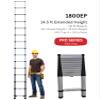 Telesteps 1800EP Pro Series Wide Step Telescoping Extension Ladder 14.5 ft Height, 18 ft Reach | Type 1A 300 lb Rated view 2