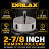Drilax 2-7/8 Inch Diamond Hole Saw with 1-1/8 Inch Depth for Glass view 2