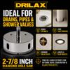 Drilax 2-7/8 Inch Diamond Hole Saw with 1-1/8 Inch Depth for Glass view 4
