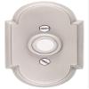 Emtek 2408 4-3/8" Height #8 Style Classic Brass Lighted Doorbell Rosette, Satin Nickel view 1