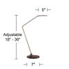 Magnum 36" Large Desk Lamp Bronze French Finish Adjustable Arm LED view 4