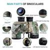 QUNSE 10X50 Marine Binoculars for Adults, Waterproof Binoculars with Rangefinder Compass,BAK4 Prism Navigation Birdwatching Hunting (Camouflage) view 2
