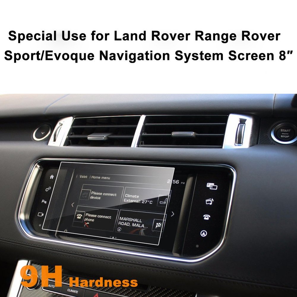 LFOTPP Car Navigation Screen Protector for Land Rover Range Rover Sport/Evoque 2013-2016 8-Inch, Tempered Glass 9H Hardness Car Infotainment Stereo Display Center Touchscreen Protective Film