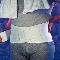Back Support - X-Small Lumbar Belt with Overlapping Strap 10" tapered elastic back panel