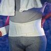 Back Support - X-Small Lumbar Belt with Overlapping Strap 10" tapered elastic back panel view 1