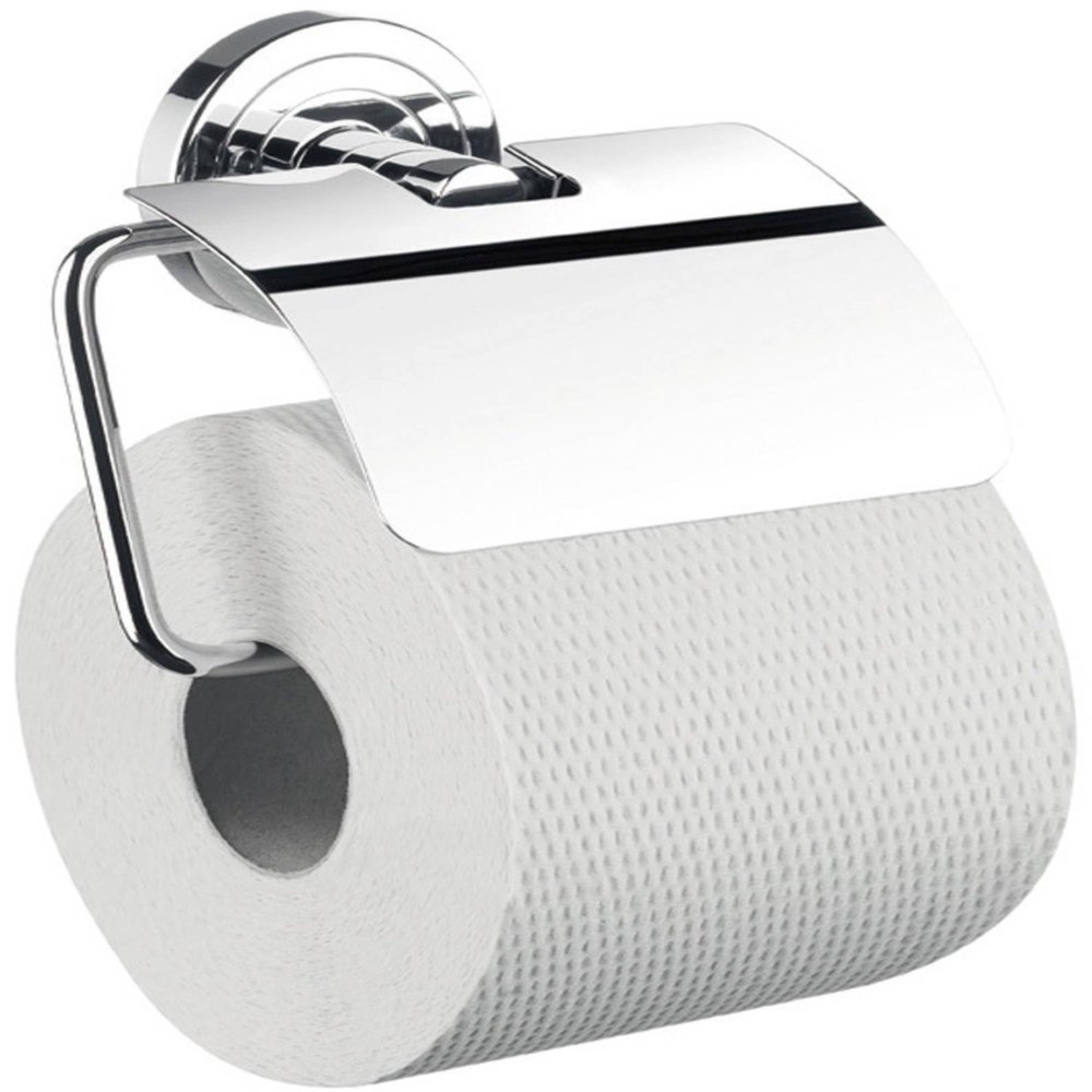 Emco Polo Paper Holder with lid, Chrome-Plated (70000100), Brass, Other, 60 x 115 x 138