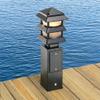 Arlington Industries GPD9B Gard-N-Post Outdoor Deck-Mount Light Post for Outlets/Lamps, 9-Inch, Black view 3