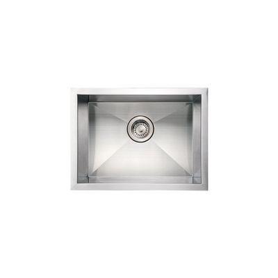 Whitehaus WHNCM2015-BSS Noah's Collection 20-Inch Commercial Single Bowl Undermount Sink, Brushed Stainless Steel