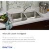 Dayton DSE125222 Single Bowl Top Mount Stainless Steel Sink view 2