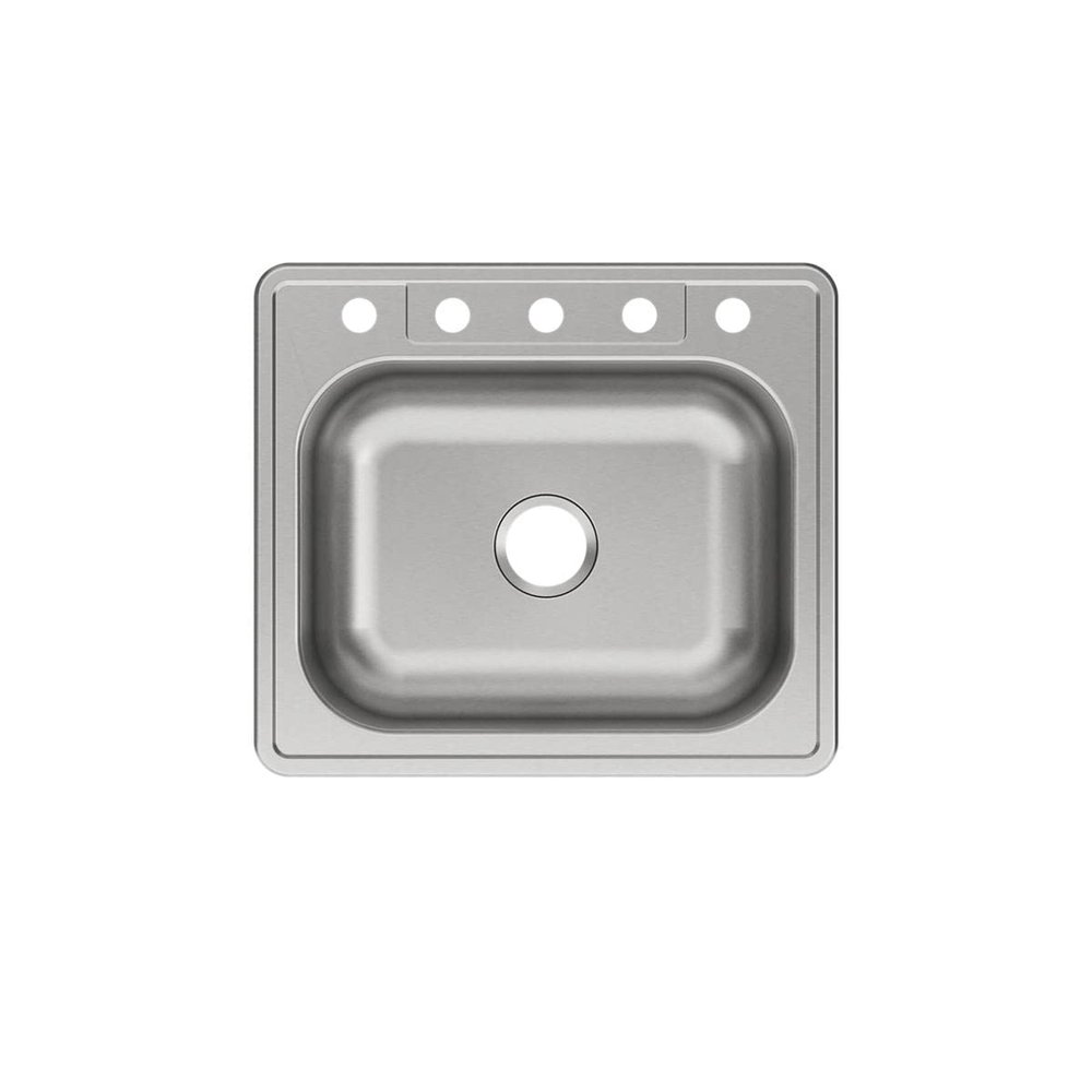 Elkay Dayton Stainless Steel 25" x 22" x 8-1/16", 5-Hole Single Bowl Drop-in Sink