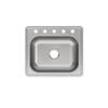 Elkay Dayton Stainless Steel 25" x 22" x 8-1/16", 5-Hole Single Bowl Drop-in Sink view 1