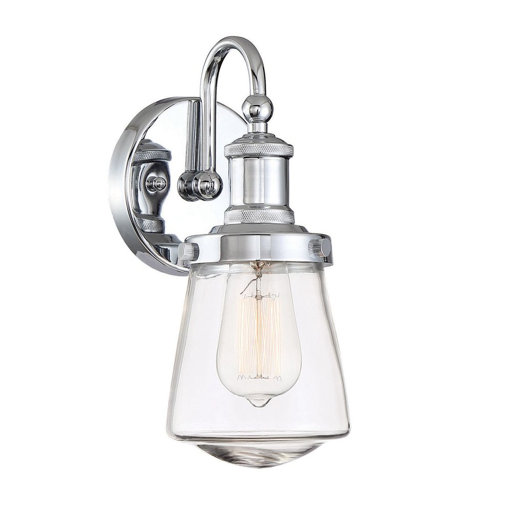 Designers Fountain 69501-CH Taylor Wall Sconce Silver, 11.50x6.25x5.13
