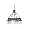 DESIGNERS FOUNTAIN Jaxon 5-Light Oil Rubbed Bronze Industrial Chandelier with Clear Glass Shades for Dining Rooms, 90685-ORB view 4