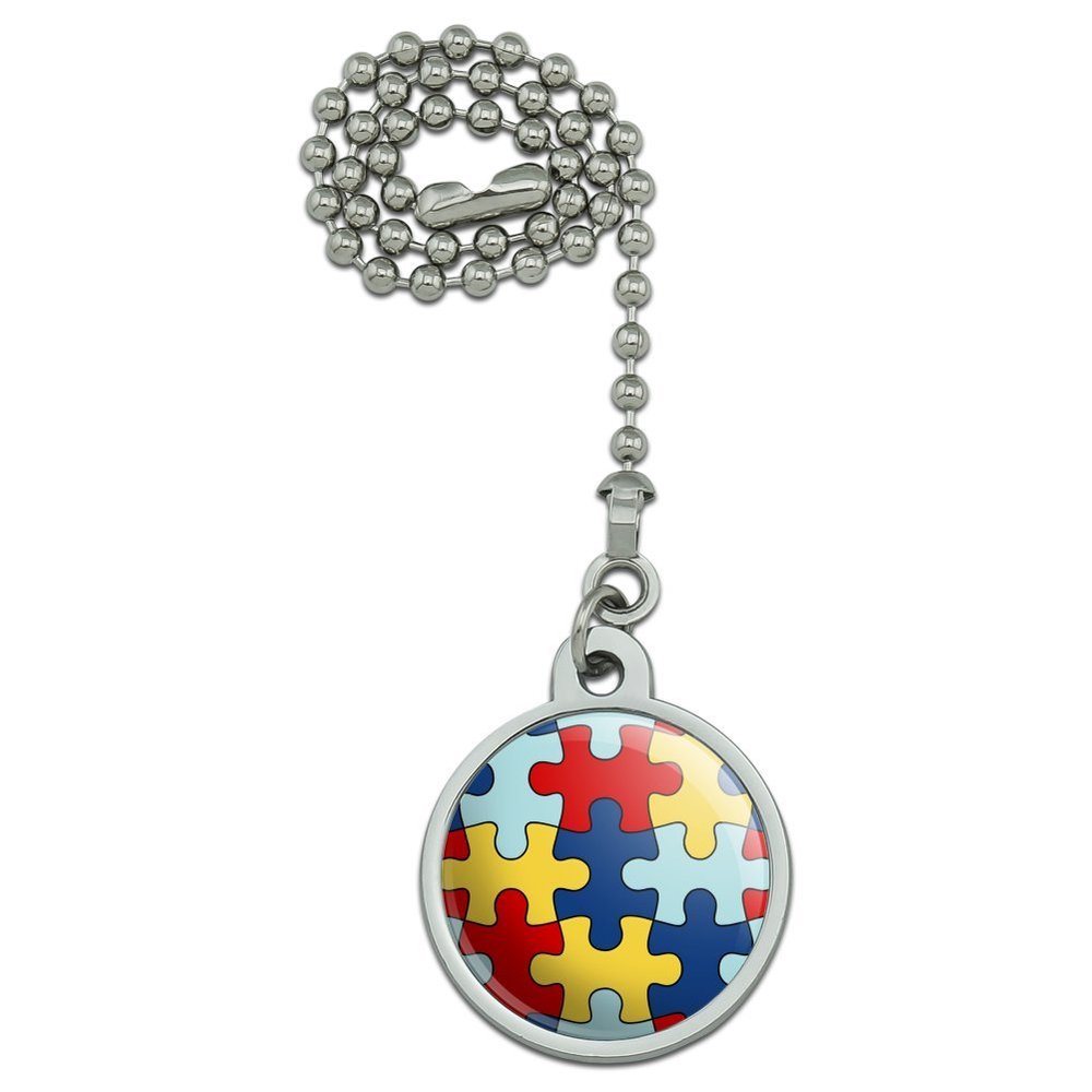 GRAPHICS & MORE Autism Awareness Diversity Puzzle Pieces Ceiling Fan and Light Pull Chain
